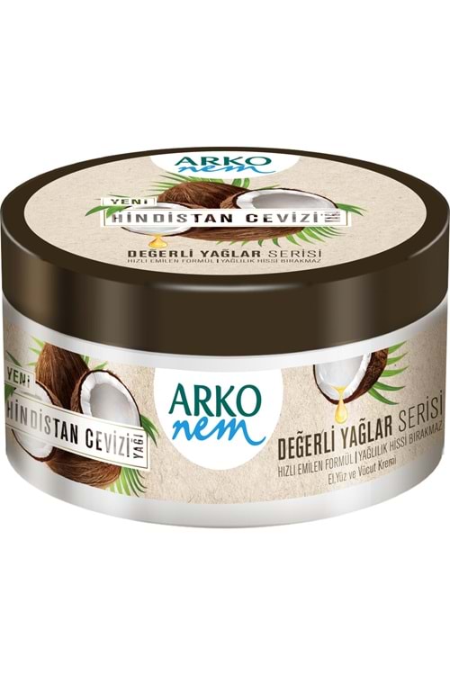 Arko Nem Değerli Yağlar Hindistan Cevizi Yağlı Krem 250 ml