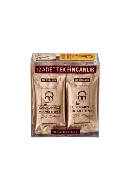 KuruKahveci Mehmet Efendi Çekilmiş Türk Kahvesi 12 x 6 Gr.