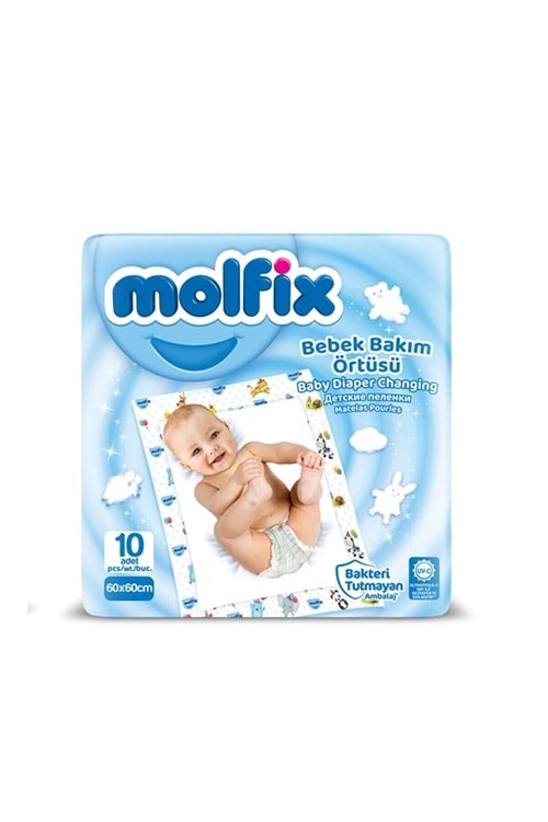 Molfix Bebek Bakım Örtüsü 60 x 60 Cm 10 Adet