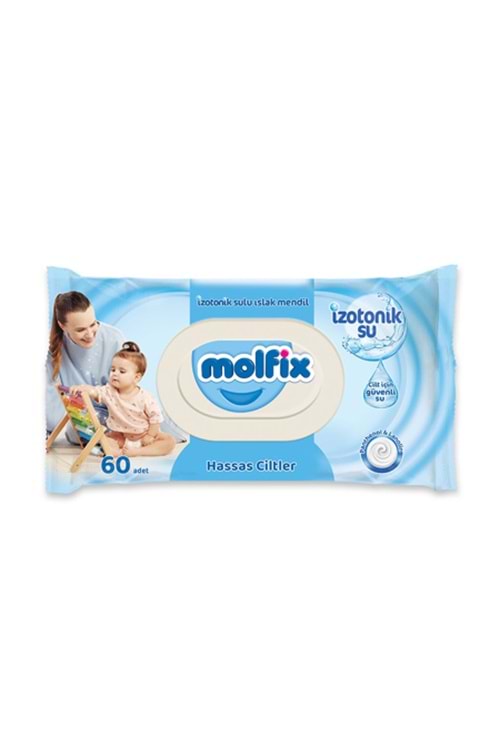 Molfix Izotonik Hassas Ciltler Tekli Paket 60 Yaprak Islak Havlu