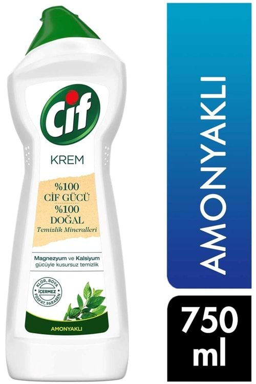 Cif Krem Temizleyici 750 Ml Güç Ve Işıltı Amonyaklı