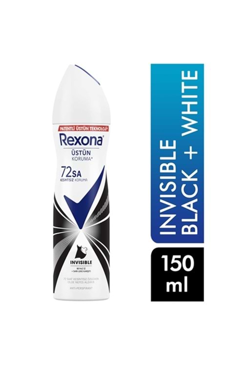 Rexona Deodorant 150 ml Kadın Invisible Black White