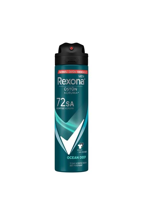 Rexona Men Erkek Sprey Deodorant Invisible Ocean Deep 150 ml