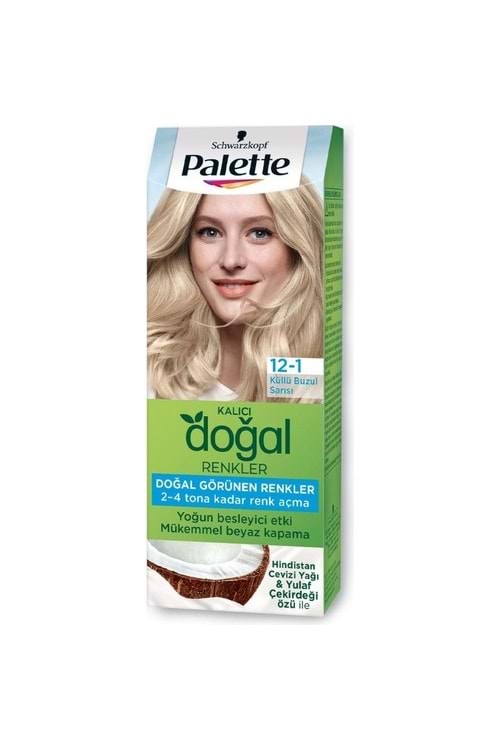 Palette Saç Boyası 12-1 Küllü Buzul Sarısı Kalıcı Doğal Renkler
