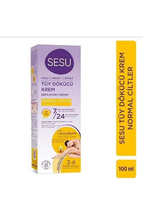 Sesu Tüy Dökücü Krem Normal Cilt Ayçiçek Yağı 100 Ml