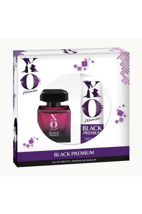 Xo Women Black Premium Kadın Parfüm Edt 100 Ml + Deodorant 125 Ml Set