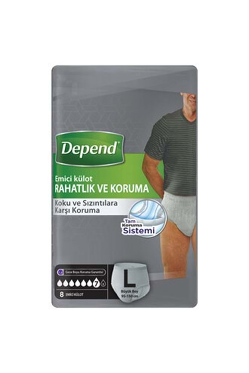 Depend Emici Külotbüyük Boy Erkek 8li