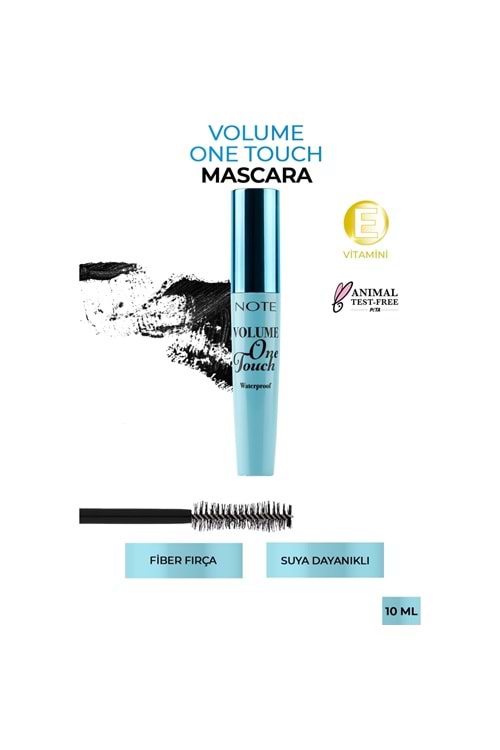 Note One Touch Maskara Suya Dayanıklı - Water Proof