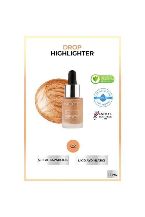 Note Drop Highlighter Likit Aydınlatıcı 02 Charming Desert