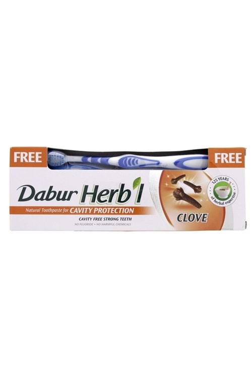 Dabur Herbal Diş Macunu Karanfil Özlü 150 g + Diş Fırçası Hediyeli