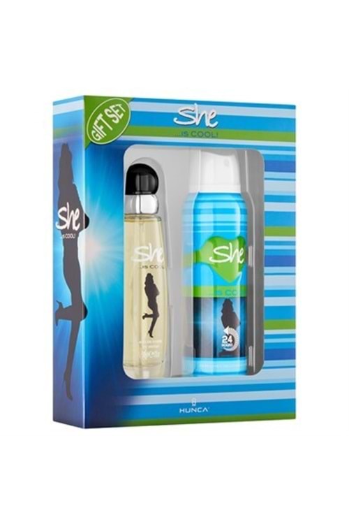 She Is Cool 50 ml Edt Kadın Parfüm ve 150 ml Deodorant Set