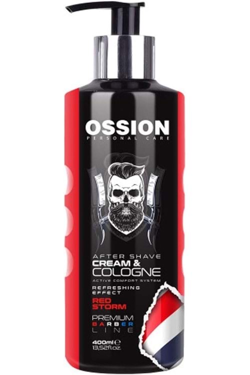 Morfose Ossion Premium Barber Line Series After Shave Cream & Cologne Red Storm 400 ml