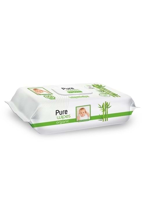 Pure Baby Organik Bambu Özlü Islak Havlu 60 Yaprak
