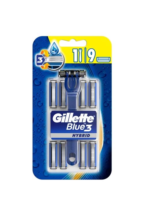 Gillette Blue3 Hybrid Tıraş Makinesi + 8 Yedek Tıraş Bıçağı