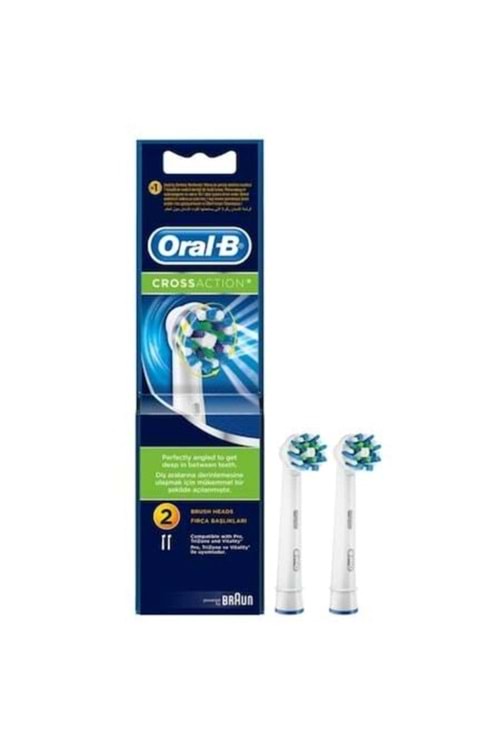 Oral-B Cross Action Şarjlı Diş Fırçası Yedek Başlığı 2'li