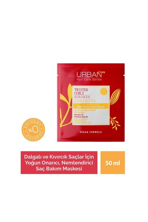 Urban Care Twisted Curls Hibiscus & Shea Butter Duş Öncesi Saç Bakım Maskesi