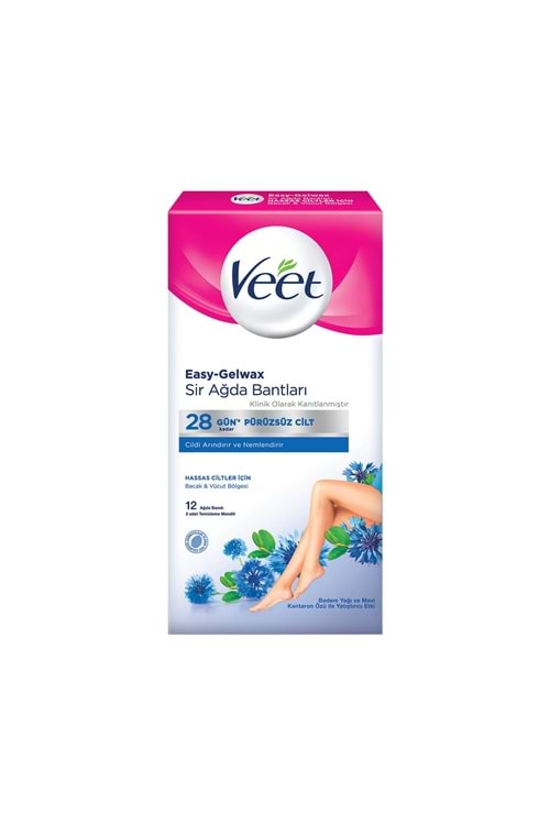 Veet Ağda Bandı 12'Li Hassas Ciltler Için