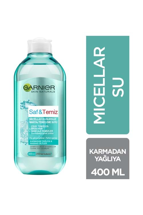 Garnier Saf & Temiz Micellar Kusursuz Makyaj Temizleme Suyu 400ML