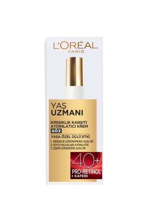 Loreal Paris Yaş Uzmanı 40+ Kırışıklık Karşıtı Yenileyici Göz Kremi