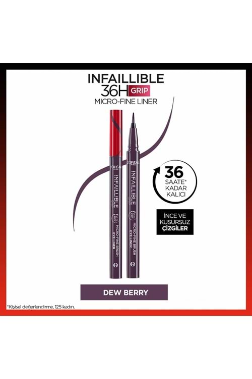 Loreal Paris Infaillible 36H Grip Micro Fine Eyeliner 04 Dew Berry