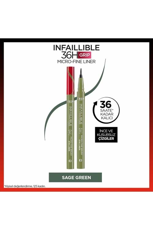 Loreal Paris Infaillible 36H Grip Micro Fine Eyeliner 05 Sage Green