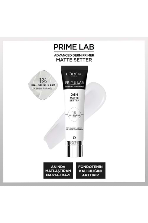 Loreal Paris Prime Lab Matte Setter Matlaştırıcı Makyaj Bazı