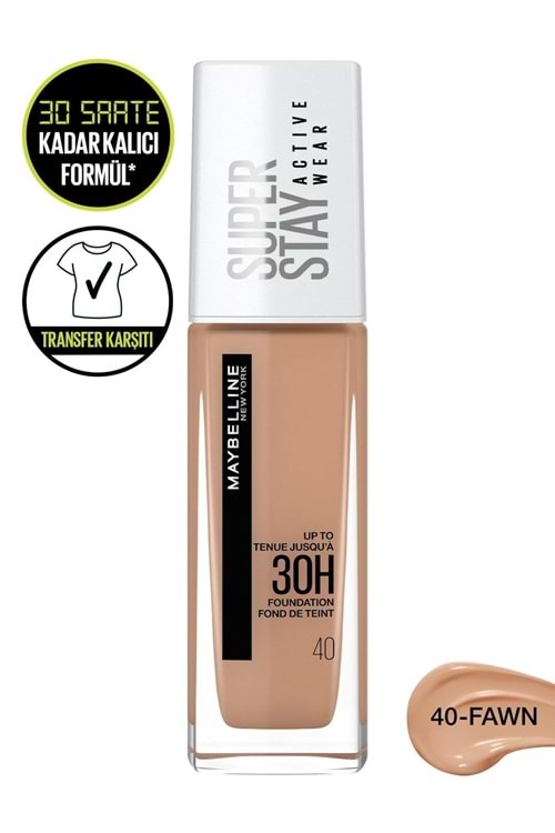 Maybelline New York Superstay Actıve Wear 30h Foundatıon 40 Fawn Cannelle