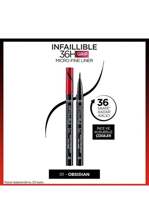 Loreal Paris Infaillible 36H Grip Micro Fine Eyeliner 01 Obsidian - Siyah