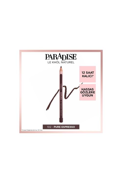 Loreal Paris Paradise Le Khol Kahverengi Göz Kalemi 102 Pure Espresso