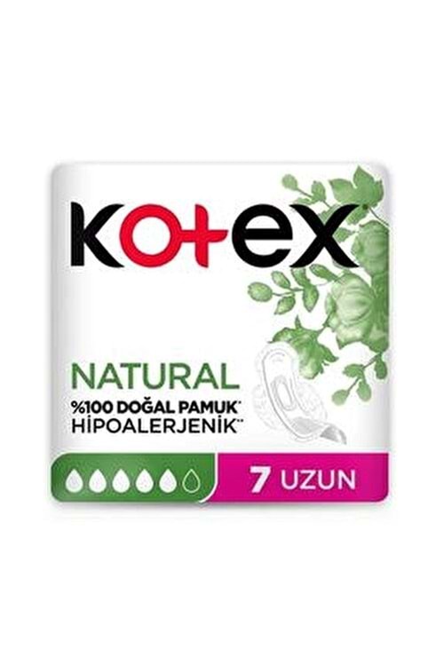 Kotex Natural 7 li Uzun Hijyenik Ped