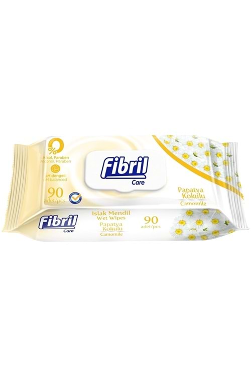 Fibril Islak Havlu Mendil 90 Yaprak Papatya Plastik Kapaklı Tekli Pk