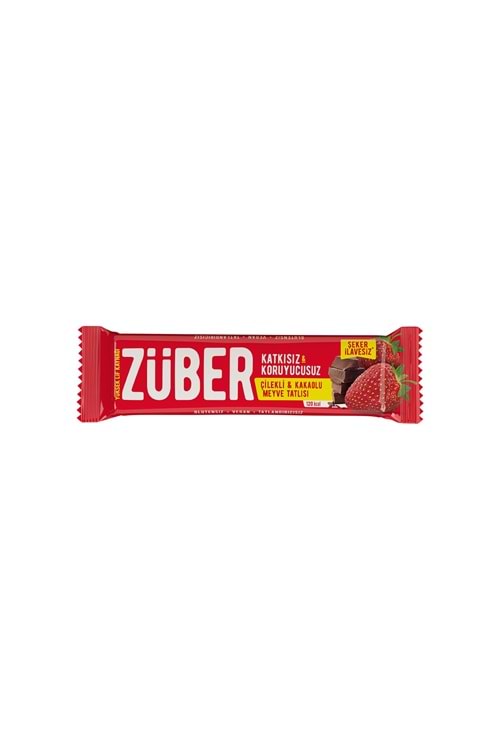 Züber Çilekli Ve Kakaolu Doğal Meyve Tatlısı 40 gr