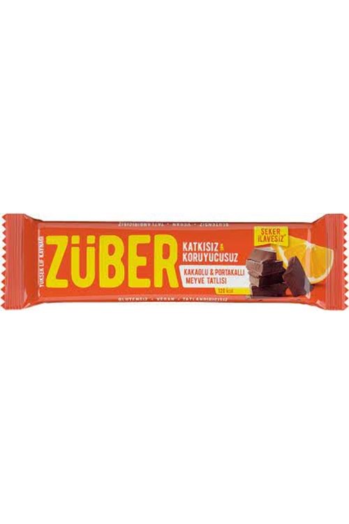 Züber Kakaolu Portakallı Meyve Bar 40 Gr
