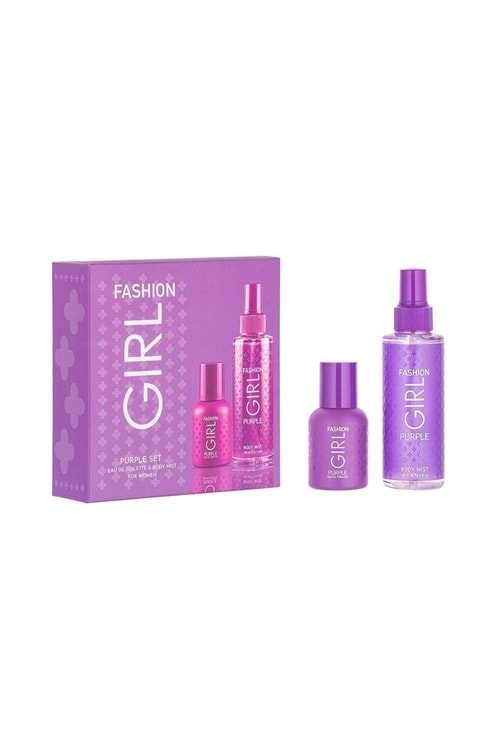 Fashion Girl Kadın Parfümü - edt 50 ml + Body Mist Vücut Spreyi Purple 150 ml