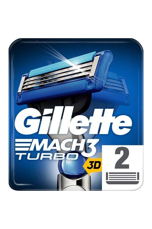 Gillette Mach3 Turbo 2'li Yedek Tıraş Bıçağı