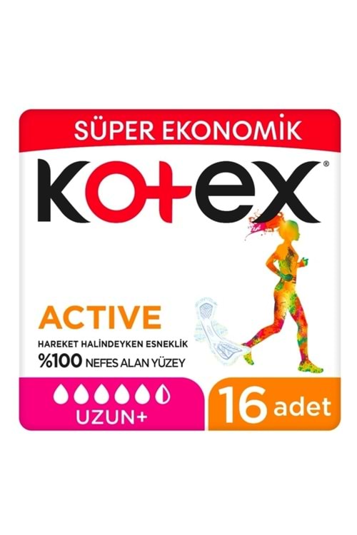 Kotex Süper Ekonomik Hijyenik Ped Ultra Active Uzun 16'lı