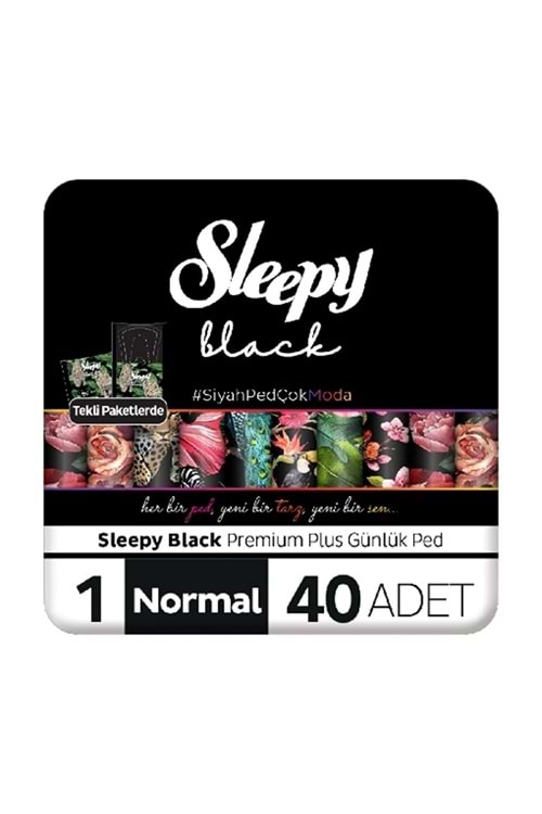 Sleepy Günlük Ped Black Süper Eko Normal 40'lı