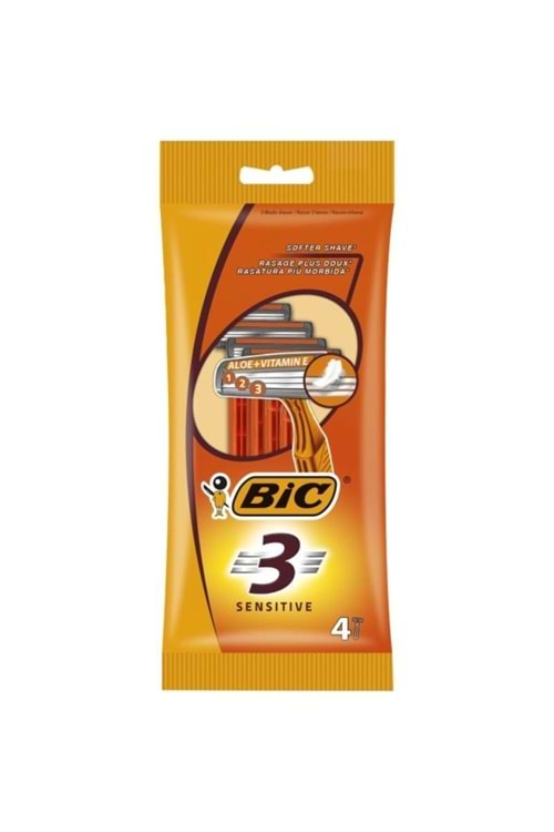 Bic 3 Sensitive Erkek Tıraş Bıçağı 4'lü Poşet