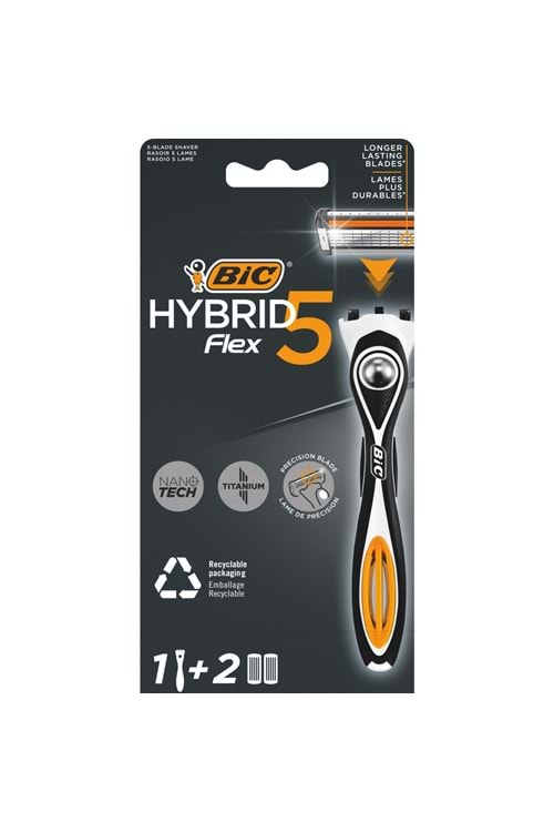Bic Flex 5 Hybrid Erkek Tıraş Bıçağı 1 Sap + 2 Başlık (5 Bıçak)