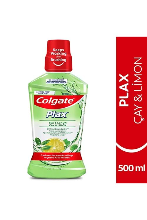 Colgate Ağız Bakım Suyu Plax Çay & Limon 500 ml