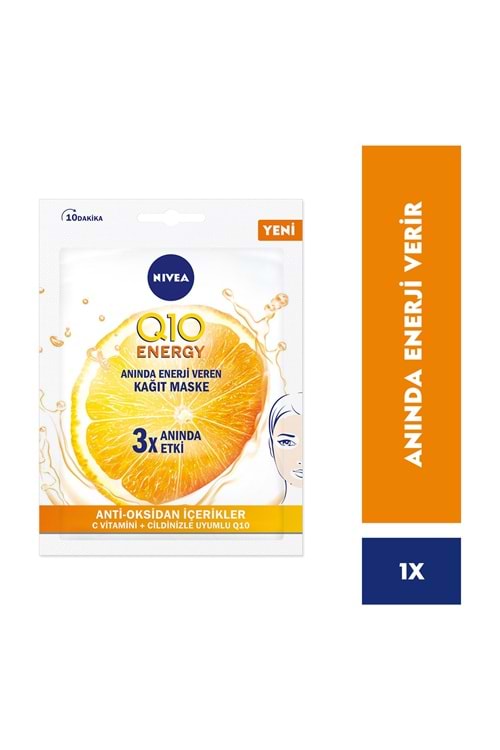 Nivea Q10 Energy Anında Enerji Veren Yüz Maskesi , C Vitamini