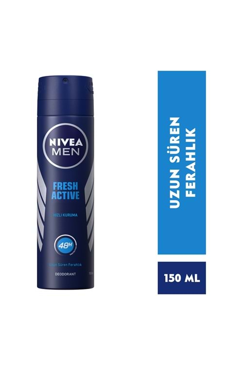 Nivea Men Erkek Sprey Deodorant Fresh Active 48 Saat Deodorant Koruması 150ml