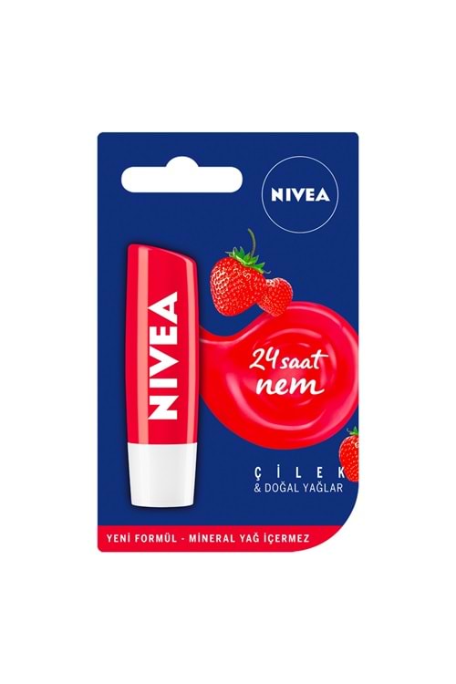 Nivea Çilek Dudak Bakım Kremi 4,8gr,24 Saat Nem