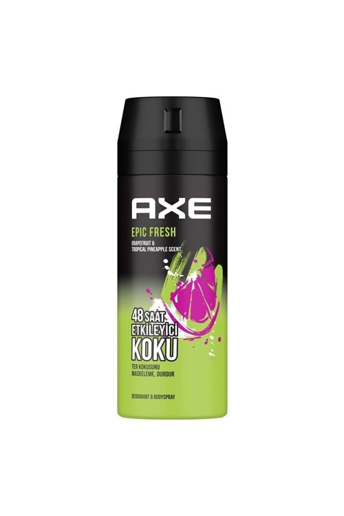 Axe Erkek Deodorant & Bodyspray Epic Fresh 48 Saat Etkileyici Koku 150 ml