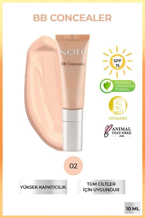 Note BB Concealer SPF 15 Göz Altı Kapatıcısı 02