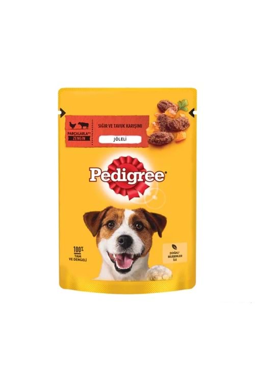 Pedigree Pouch Sığır Etli ve Tavuklu Yetişkin Köpek Konservesi 100gr