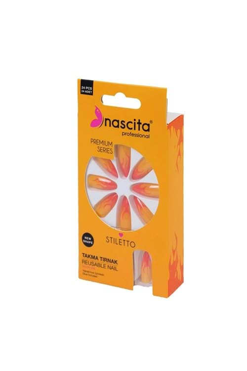 Nascita 24'lü Stiletto Renkli Takma Tırnak - 185