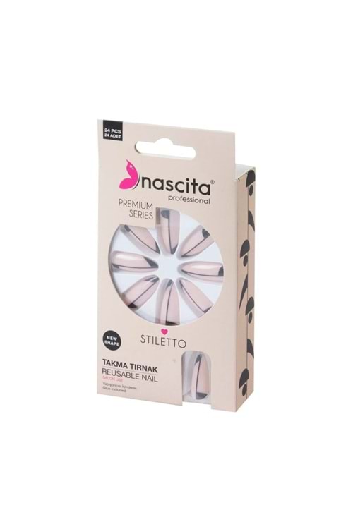 Nascita 24'lü Stiletto Renkli Takma Tırnak - 187