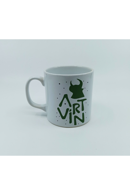 Artvin Logo Baskılı Kupa Bardak / Beyaz