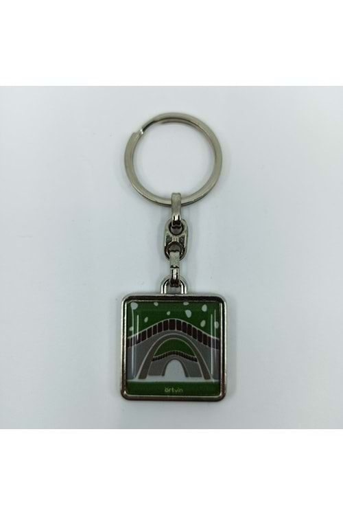 Arhavi Çifte Köprü Metal Mineli Anahtarlık